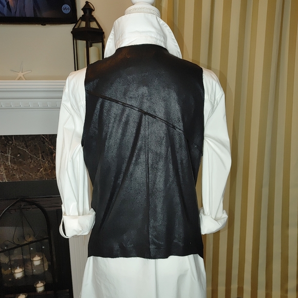 90's SW3 BESPOKE AVERY VEGAN LEATHER VEST S - Picture 5 of 6